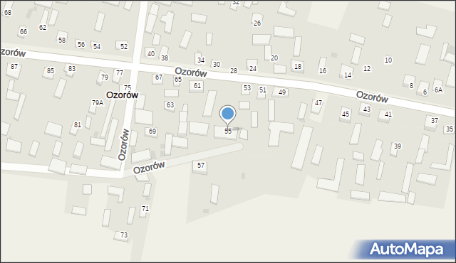 Ozorów, Ozorów, 55, mapa Ozorów