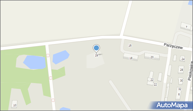 Parzęczew, Ozorkowska, 14, mapa Parzęczew