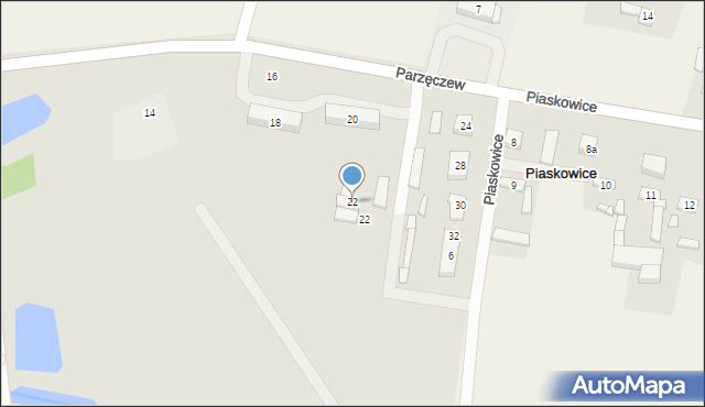 Parzęczew, Ozorkowska, 22, mapa Parzęczew