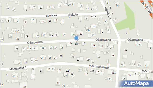 Piastów, Ożarowska, 13b, mapa Piastów