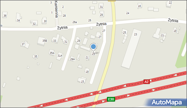 Pruszków, Ożarowska, 23, mapa Pruszków