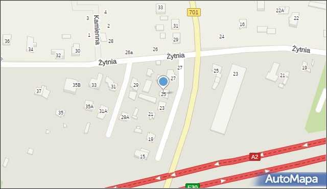 Pruszków, Ożarowska, 25, mapa Pruszków