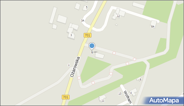 Pruszków, Ożarowska, 6, mapa Pruszków