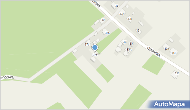 Pustków, Ozimska, 37c, mapa Pustków