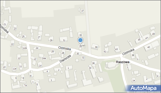 Raszowa, Ozimska, 33, mapa Raszowa