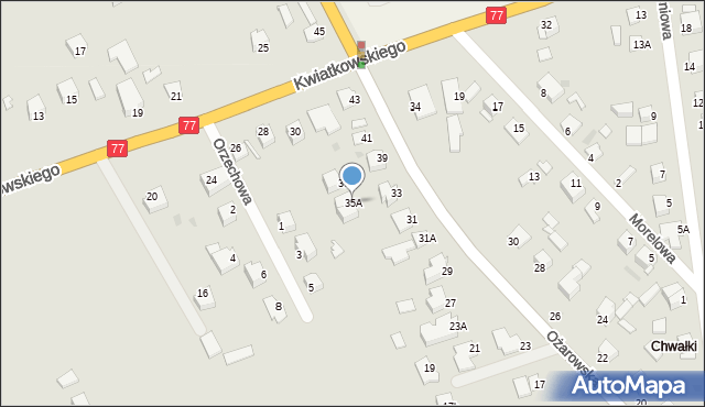 Sandomierz, Ożarowska, 35A, mapa Sandomierza