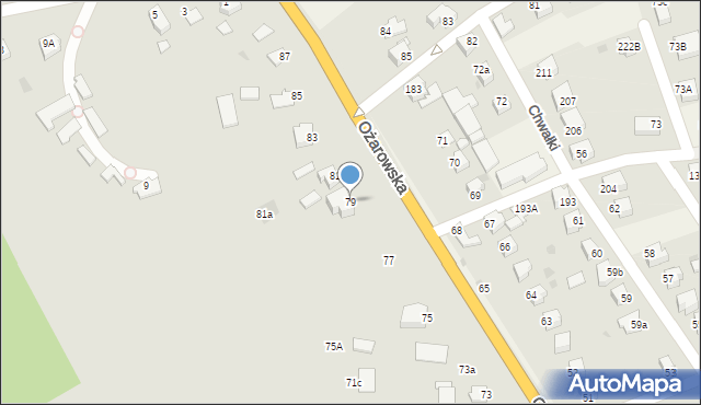 Sandomierz, Ożarowska, 79, mapa Sandomierza