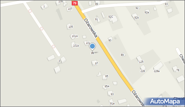 Sandomierz, Ożarowska, 99, mapa Sandomierza