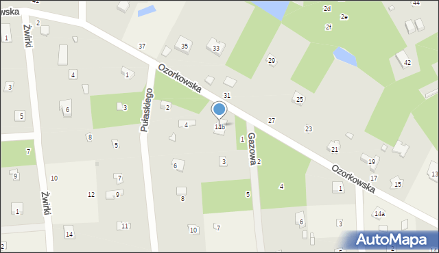 Sokolniki-Las, Ozorkowska, 14b, mapa Sokolniki-Las