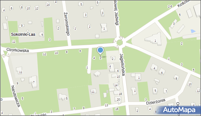 Sokolniki-Las, Ozorkowska, 2, mapa Sokolniki-Las
