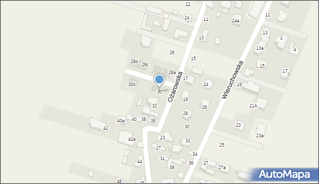 Stare Babice, Ożarowska, 30a, mapa Stare Babice