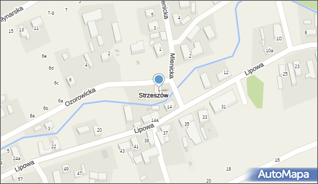 Strzeszów, Ozorowicka, 1, mapa Strzeszów