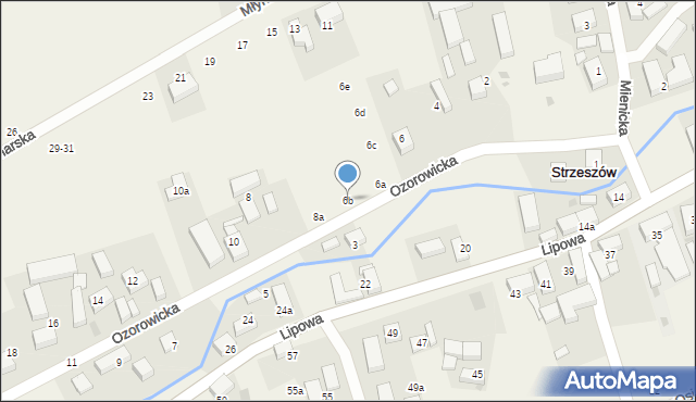 Strzeszów, Ozorowicka, 6b, mapa Strzeszów