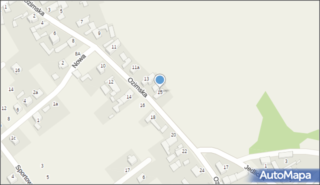 Szczedrzyk, Ozimska, 15, mapa Szczedrzyk