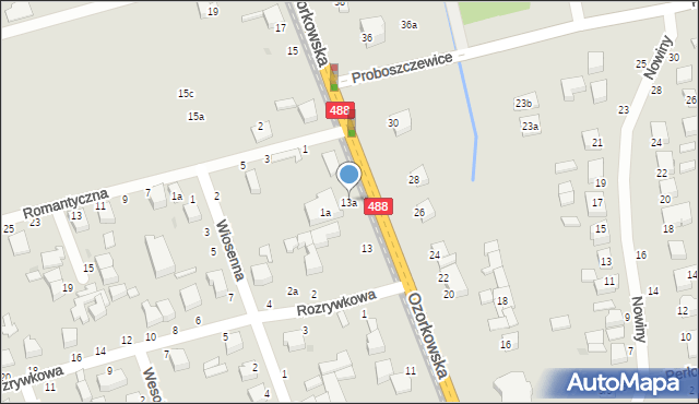 Zgierz, Ozorkowska, 13a, mapa Zgierz