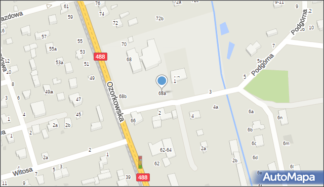 Zgierz, Ozorkowska, 68a, mapa Zgierz