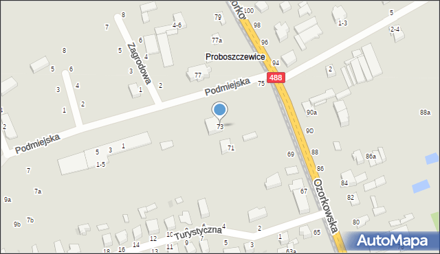 Zgierz, Ozorkowska, 73, mapa Zgierz