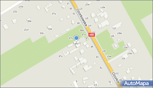 Zgierz, Ozorkowska, 87c, mapa Zgierz