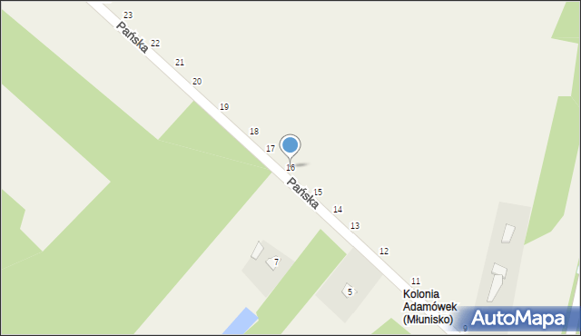 Adamówek, Pańska, 16, mapa Adamówek