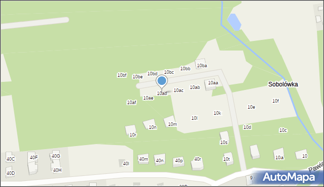 Adamowizna, Pawia, 10ad, mapa Adamowizna