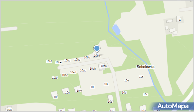 Adamowizna, Pawia, 10ba, mapa Adamowizna