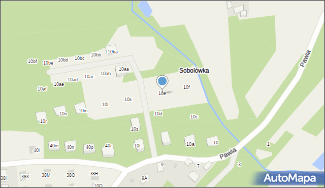 Adamowizna, Pawia, 10e, mapa Adamowizna