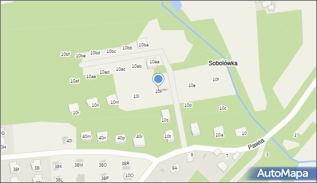 Adamowizna, Pawia, 10k, mapa Adamowizna