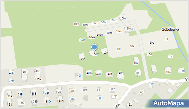 Adamowizna, Pawia, 10n, mapa Adamowizna