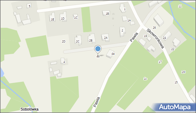 Adamowizna, Pawia, 4b, mapa Adamowizna