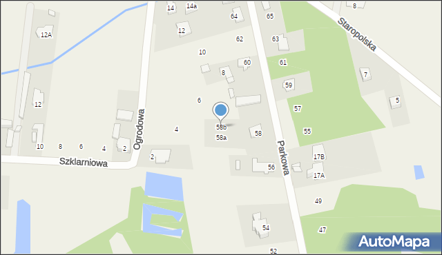 Aleksandrówka, Parkowa, 58b, mapa Aleksandrówka