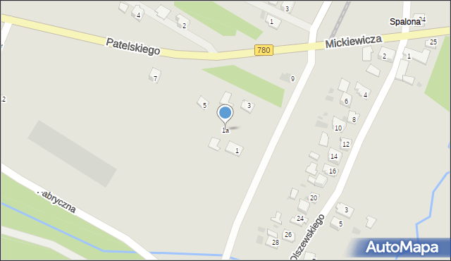 Alwernia, Patelskiego Józefa, 1a, mapa Alwernia