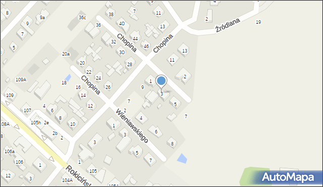 Andrespol, Paderewskiego Ignacego Jana, 3, mapa Andrespol