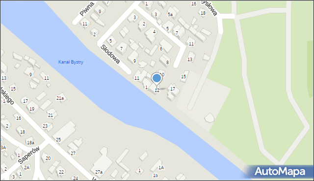 Augustów, Pamięci Narodowej, 12, mapa Augustów