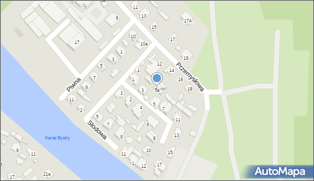 Augustów, Pamięci Narodowej, 5a, mapa Augustów