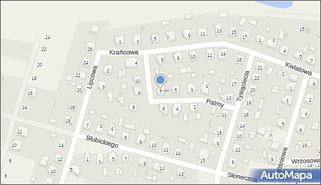 Babiak, Palmy, 7, mapa Babiak