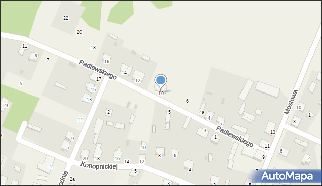 Baranowo, Padlewskiego Zygmunta, gen., 10, mapa Baranowo