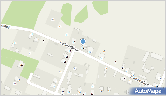 Baranowo, Padlewskiego Zygmunta, gen., 14, mapa Baranowo