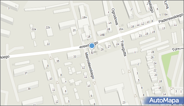 Bartoszyce, Paderewskiego Ignacego Jana, 31, mapa Bartoszyce