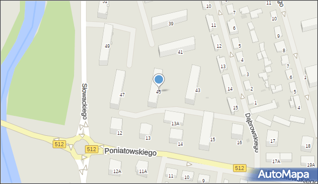 Bartoszyce, Paderewskiego Ignacego Jana, 45, mapa Bartoszyce