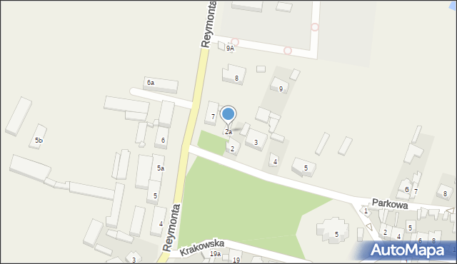 Będków, Parkowa, 2a, mapa Będków