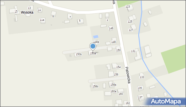 Bełk, Palowicka, 150a, mapa Bełk