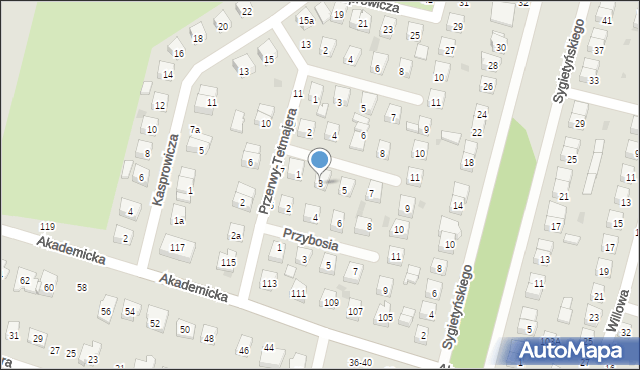 Biała Podlaska, Paderewskiego Ignacego Jana, 3, mapa Białej Podlaskiej