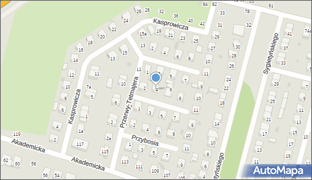 Biała Podlaska, Paderewskiego Ignacego Jana, 4, mapa Białej Podlaskiej