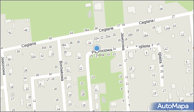 Biała Podlaska, Paprociowa, 17, mapa Białej Podlaskiej