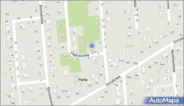 Biała Podlaska, Paprociowa, 3, mapa Białej Podlaskiej