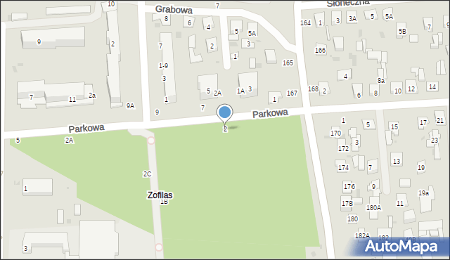 Biała Podlaska, Parkowa, 2, mapa Białej Podlaskiej