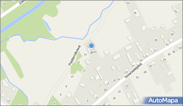 Biała Wielka, Pasternikowa, 16, mapa Biała Wielka