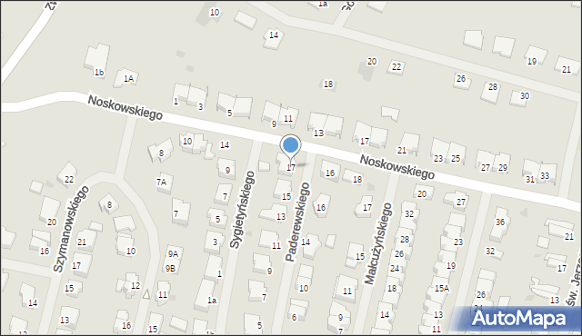 Białogard, Paderewskiego Ignacego Jana, 17, mapa Białogard