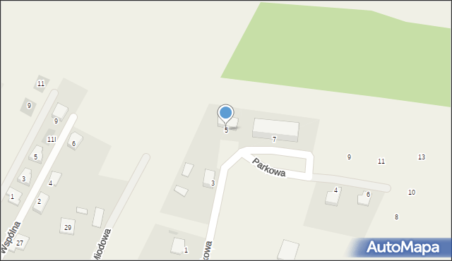 Białuń, Parkowa, 5, mapa Białuń