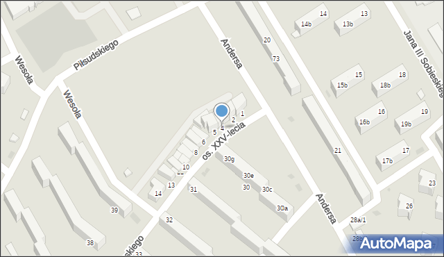 Bielawa, Paderewskiego Ignacego Jana, 4, mapa Bielawa